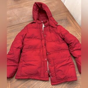 J.Crew Down Jacket. Extremely warm, cinches and removable hood/hat